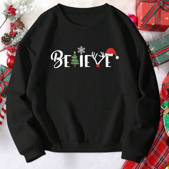 Tops - SALE❗️“Believe” Christmas sweatshirt 🎄🎅🏼